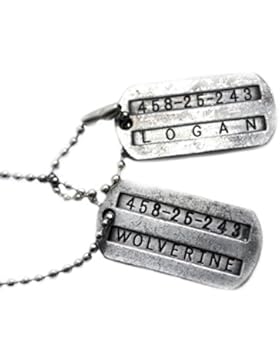 Erkennungsmarken/ Dog Tags, Design: Wolverine Origins und James Logan X-Men, doppelseitig bedruckt, aus Stahl,...