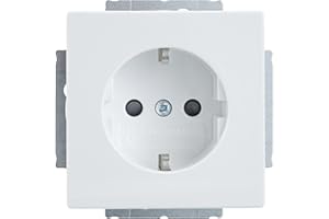 Busch-Jaeger 20EUCKS-84 SCHUKO Socket outlet with increased protection against accidental contact, davos/studio white, solo