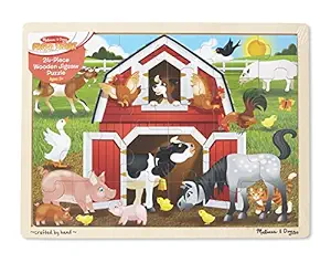 Melissa and Doug Barnyard Jigsaw, Multi Color (24 Pieces)