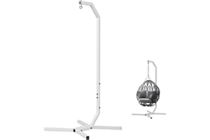 ‎QLS QLS Hängesessel Gestell aus Stahl mit Haken 203 cm Stabil bis 100 kg Outdoor Weiß