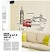 Anself Red London Double-decker Bus Wall Decal Wall Sticker Removable Sticker Creative Art Mural Decoration 60*90cm