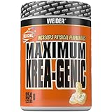WEIDER Krea-Genic Kreatin Pulver hochdosiert, doppelt gepuffertes Kreatinmonohydrat zur Leistungssteigerung im Training, Musk