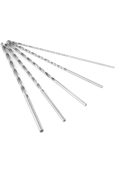 Lot De 7 Forets à Bois Longs 300 Mm – Diamètres 4,5,6,7,8,10,12 Mm – Pour Perçages Profonds, Menuiserie - 2