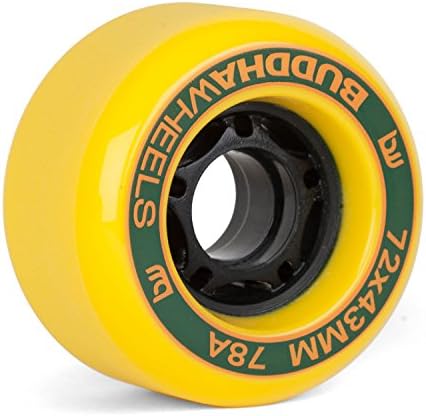 Buddha Wheels Hanshan Longboard Wheels 72 mm 78 A Yellow Slide Wheels