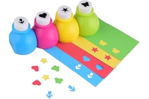 EAST-WEST TRADING GMBH Perforatrice con motivo, 4 pezziPerforatrice, 4 diversi motivi, qualità stabile, per lavori di bricolage, biglietti di auguri, album di foto, segnaposto, scrapbooking