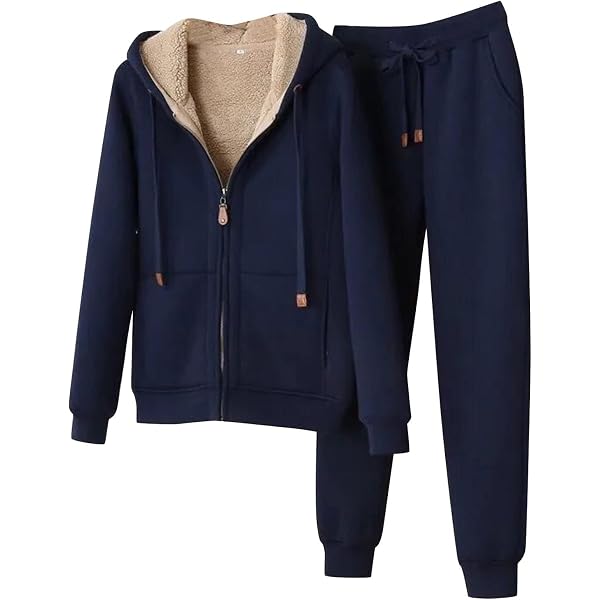 Produktbild von Generisch Herren Mit Fleece Gefütterte Baumwolle Freizeitanzug Kapuzenpullover Trainingsanzug Jogginghose Warm Kuschelig Vlie Freizeit Mit Kapuze Komfortabel Laufanzug Hausanzug Sport Trainingsanzug