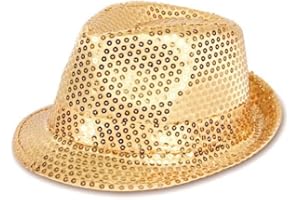 PartyMagix Pailletten Glitzer Hut – Funkelnder Faschingshut für Karneval & Party – Kostüm-Accessoire für Erwachsene – Unisex – Einheitsgröße – Glänzender Hut für Mottoparty & Bühne