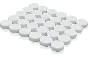 PYJLBX Calamite Frigorifero, Calamite Potenti Calamite Piccole, 30 Pezzi Magnete Colorati Calamita Rotondi, Magneti frigo, Calamite per Lavagna Magnetica, per Bacheca, Frigo, Calendari (Bianco)