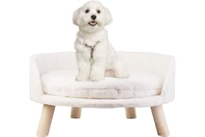 BingoPaw Divanetto per Cani Gatti Cuccia da interno con Cuscino Morbito 60cm Rotondo Divano Letto Rialzato cane gatto per inferiore a 20 kg