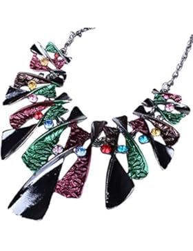 QIYUN.Z Emaille Bogen Strass Bib Absolvierte Lavaliere Halskett Halskette Anhänger Halsketten Ketten