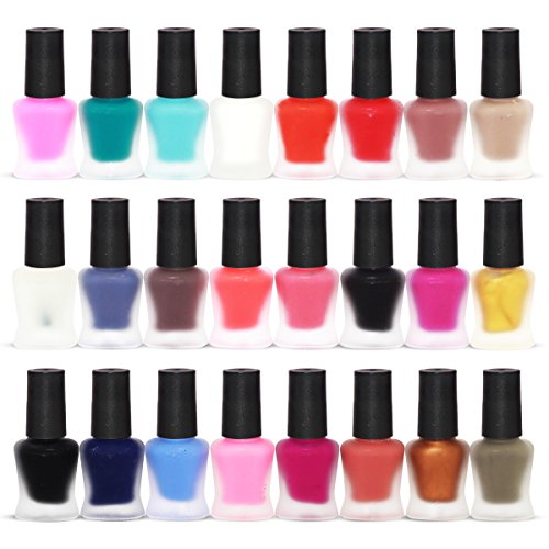 24 x Matte Vernis À Ongle Set 24 Couleurs Différentes Haute Couverture Séchage Rapide (Set B)
