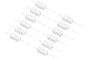 PATIKIL 12 Pcs 30 Ohm Resistors, 5W Ceramic Cement Resistor Power Cement Resistor Kit Tolerance 5% for Power Adapters Audio Computer TV Circuit Board