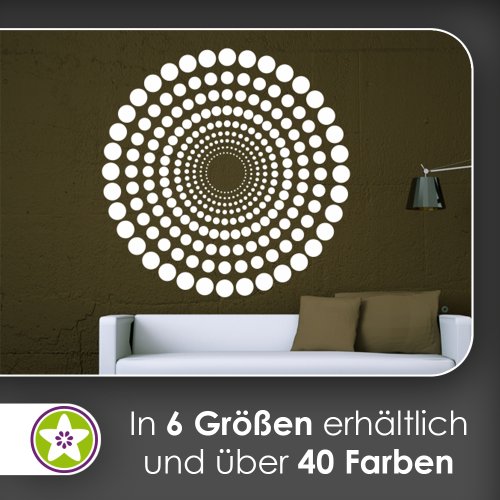 Kreis Ornament Wandtattoo in 6 Größen - Wandaufkleber Wall Sticker