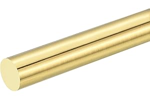 sourcing map 1 Pcs 45/64"(18mm) Dia Brass Solid Round Rod, 8"(203mm) Length H62 Brass Lathe Bar Stock Round Brass Rod for DIY Crafts Industry Construction