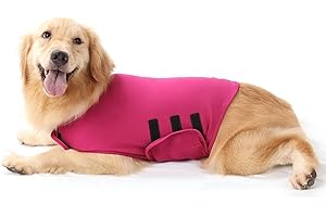 My Furry Friend Dog Anxiety Relief Jacket Coat | Comfortable Calming Wrap | Dogs Puppies Afraid of Fireworks Rain Thunderstorm | New Year's Eve & Bonfire Night Calming Aid | (X-Large, Pink)