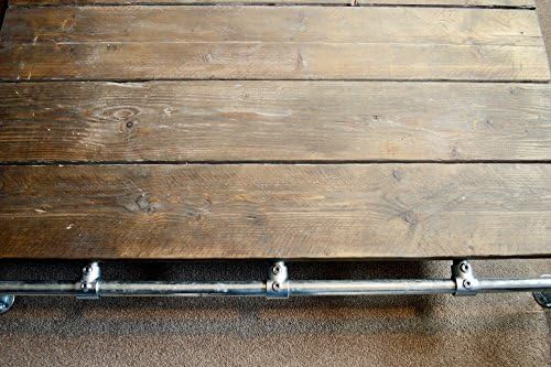Industrial Steel Pipe Reclaimed Wood Platform Bed Frame, Galvanised, Farmhouse, Country, Industrial, Handmade, Contemporary, Solid Wood