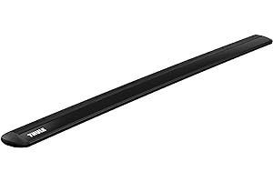 Thule WingBar Evo 108, Barres de toit aérodynamiques haut de gamme pour une conduite exceptionnellement silencieuse (paire), Noir