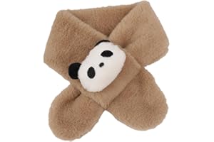 SJTJSPX Écharpe Mignon Panda Bébé Fille Garçon, Automne/Hiver, Croisée Tube Enfant Unisexe, Foulard en Peluche Chaud, Cache Cou Tout-Petit, Dessin Animé