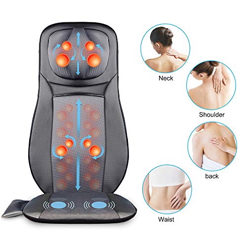 SNAILAX Fauteuil Massant Shiatsu Coussin de Massage Dos avec Fonction Chaleur - Siege Massant pour le massage du cou et du dos pour le bureau à domicile SNAILAX Fauteuil Massant Shiatsu Coussin de Massage Dos avec Fonction Chaleur - Siege Massant pour le massage du cou et du dos pour le bureau à domicile