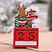 Produktbild Gaddrt Weihnachten während Weihnachten Mini Holz Kalender Xmas Ornament Dekoration Handwerk Geschenk (Rot)