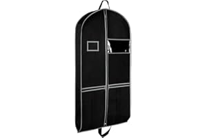 SUEALE Sac à vêtements pour le voyage et le rangement - Housse de protection à soufflet avec grandes poches pour accessoires et sac de transport de vêtements de voyage