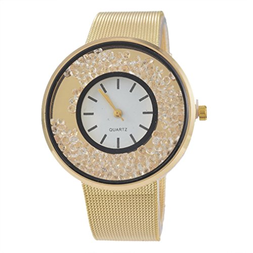 Souarts Damen Vergoldet Farbe Treibsand Armbanduhr Quartzuhr Sommer Uhr Quartzuhr Analog mit Batterie Souarts Damen Vergoldet Farbe Treibsand Armbanduhr Quartzuhr Sommer Uhr Quartzuhr Analog mit Batterie