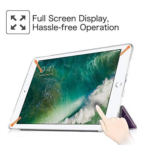 Fintie iPad 9.7 Zoll 2017 Hülle – Ultra Slim Superleicht Schutzhülle mit Lichtdurchlässig Rückseite Abdeckung Smart Cover Case Tasche mit Auto Schlaf / Wach und Standfunktion für Apple iPad 2017 Neue Modell, Die Galaxie - 7