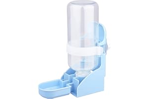 Diyife Distributeur Eau pour Petits Animaux, 500ml Grande Capacité Automatique Distributeur Eau Lapin Abreuvoir Suspendu, pour Hamster, Cochon d'Inde, Lapin, Rat, Chinchilla, Furet, Gerbille - Bleu