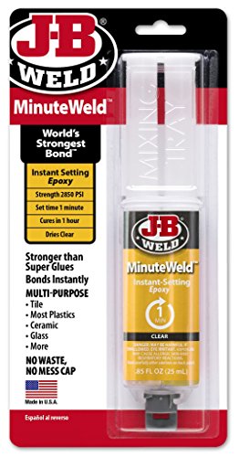 J-B Weld 50101 Minute Weld adhésif instantané, Effacer, 25 Milliliters