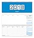Produktbild Wochen-Tischkalender 2018, Querkalender, 2-farbig, runde Ecken 29,7x10,5, 1 Woche 2 Seiten, Querterminbuch für Büro und Schreibtisch mit Zusatzinfos