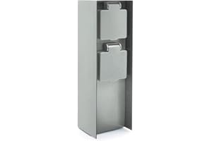 LED Universum Gniazdko ogrodowe ze stali nierdzewnej, IP44, do użytku na zewnątrz, 23 cm (srebrne, podwójne)