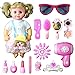 Produktbild Buyger Rollenspiel Spielzeug Frisier und Schmink inklusiv Kosmetik und Zubehör 32 cm hoher Puppe Geschenk für Kinder Mädchen Prinzessin