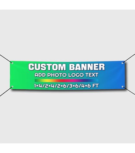 Bannière Personnalisée Avec Photo Et Texte - Polyester Résistant UV Intérieur Extérieur