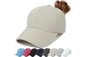 COZYAN Queue de Cheval Casquette de Baseball Léger Réglable Séchage Rapide Casquette de Baseball pour Femme en Queue de Cheval Maille à Séchage Rapide Imperméable pour Casquette de Sport Outdoor