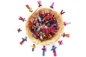 PURITY PRODUCTS 72 Mini Worry Dolls in Basket