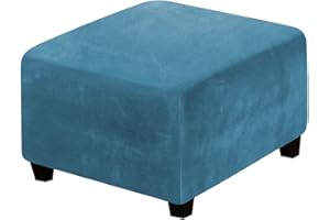 ELYSYSRL Copri Pouf Quadrati Elasticizzato Copri ottomano 50x50/80x80/40 x 40/90x90 Copri Sgabello Copri Pouf poggiapiedi Quadrato/Rettangolare/Rotondo Fodera per poggiapiedi ( Color : #20 , Size : 27-30in/68-