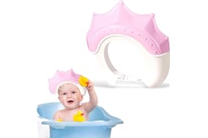 DAKLOP Casquette de bain pour enfants, évite l’eau dans les yeux, apaise la résistance au bain, PP, tour de tête réglable, visière bain