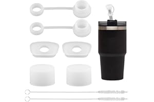 OTAIVE Silikon Stopfen 8er Set,Auslaufsicherer Silikonstopfen für Stanley Cup 2.0 40/ 30oz Becher-Zubehör,inklusive 2 Strohhalm-Deckel,2 quadratische Stöpsel und 2 runde Leckstöpsel(8pcs)