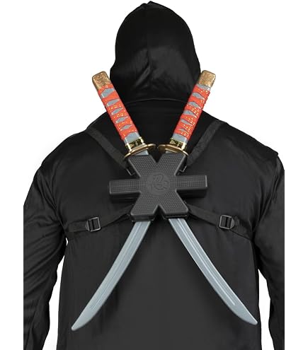 Ninja Sword Backpack, Johnnies 2 Swords, 10 Pieces, Kids Toy, Plastic, Street Fighter, Turtle Hero Toys & Games
