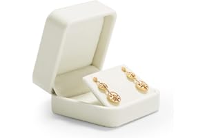 Oirlv Velvet Earring Gift Box Wedding Valentine's Day White Earrings Stud Case Classic Earring Jewelry Elegant Case Gift Box