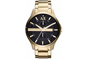 Armani Exchange Relojes de Hombre, Movimiento de Cuarzo multifunción y Caja de 44 mm con Correa de Acero Inoxidable