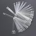 TOOGOO(R)50 Pc Clear Transparent False Nail Art Polish Display Practice Fan Board Tool Kit