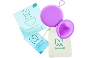 New Era Menstrual Disc with Overflow Rim Shield. Reusable, Sustainable & Ultra Comfortable. Alternative to Tampons, Menstrual Cups & Pads, Leak Proof & Mess-Free Period Sex by Mascoto® (Small Violet)