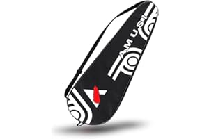 XGOPTS Thicken Badminton Racket Bag Single Shoulder Racket Case 2 Racquet Tennis Racket Cover Holder Bag Waterproof Padded Racket Carrying Bag Outdoor Sports Storage Bag for Men, Women, Youth