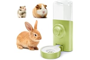 XHYASD Automatyczny dozownik wody dla królika, 600 ml, wiszący dozownik wody dla zwierząt domowych, butelka na napoje dla królików, szynszyli, jeży, wiewiórki, fretek (zielony)