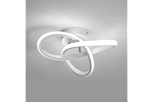 MINIFAIR minfair Moderne LED-Deckenleuchte, Deckenleuchte mit runder Geometrie, schicker Kronleuchter 6000K für Flur, Wohnzimmer, Schlafzimmer 18W Dia 24CM