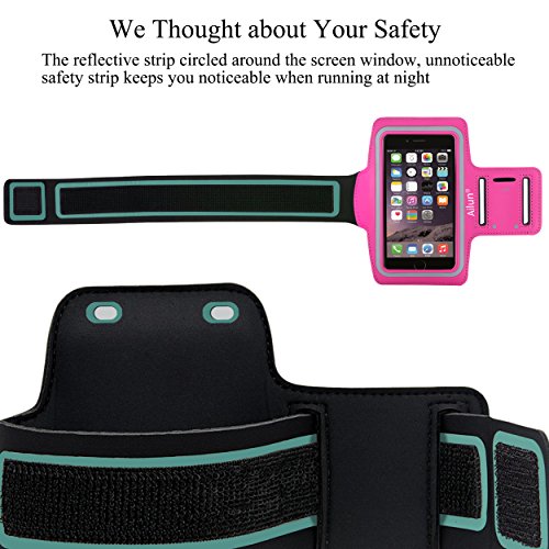 iPhone 6s plus Armband,iPhone 6 plus Armband,by Ailun,Feartured with Sport Scratch-Resistant Material,Slim Lightweight,Dual Arm-Size Slots,Sweat Resistant&Key Pocket,with Headphone Ports[ROSE]