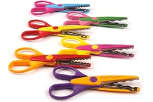 YBN Designer Shape Cutter Scissor Pack of 6 Different Designs, Zig Zag for DIY Craft Work, Project Work, Border Making and Scrapbooking, Multicolor