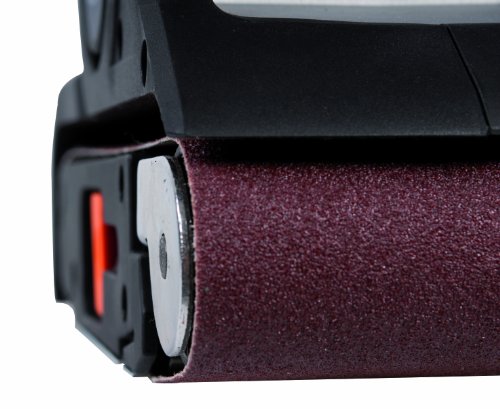 FERM BSM1021 Bandschleifer 950W – Variable einstellbare Bandgeschwindigkeit – Mit 2 Klemmen für Stationär gebrauch – Inkl. 3 Schleifbänder (P60, P80 und P120) und Staubfangsack - 4