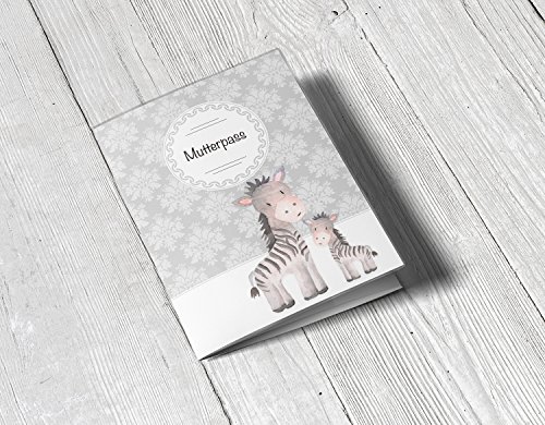 Mutterpasshülle / Mutter-Kind-Pass Hülle 3-teilig Motiv Black & White Mutterpass Hülle Schwangerschaft Geschenkidee personalisierbar mit Namen (Deutschland/Österreich) - 7
